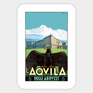 Vintage Travel Poster Italy lAquila Sticker
